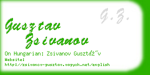 gusztav zsivanov business card